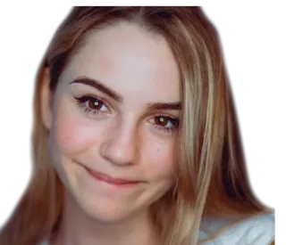 😊 retrato, mulher, cabelo loiro, sorrindo, rosto telegram sticker