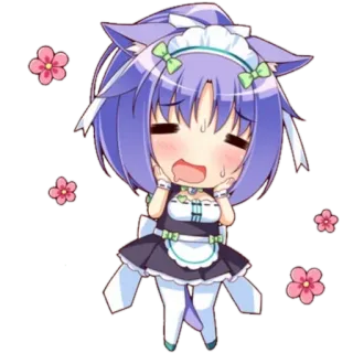🤤 Anime, Chibi, Kawaii, Carino, Maid, Neko telegram sticker