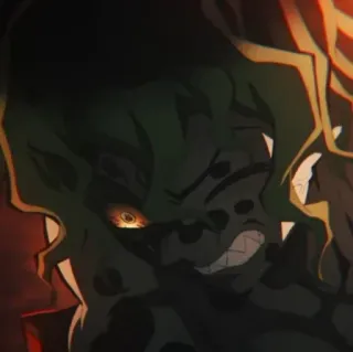 💀 Gyutaro Demon Slayer Клинок, рассекающий демонов, Аниме, Гютаро whatsapp sticker