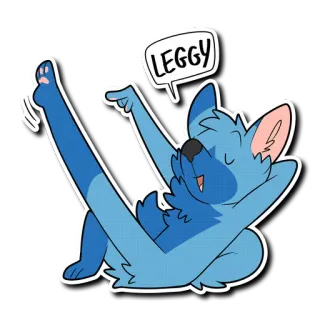 🦵 LEGGY binatang, kartun, berkaki panjang, imut telegram sticker