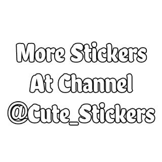 🔚 More Stickers At Channel @Cute_Stickers nhãn dán, dễ thương, kênh, mạng xã hội, quảng cáo whatsapp sticker