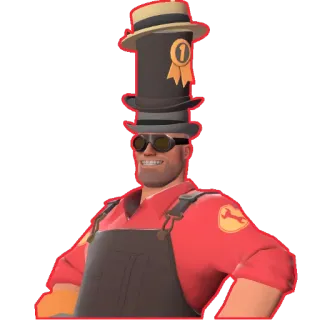 🎩 Engineer Team Fortress 2 video game, engineer, hat, team fortress telegram sticker
