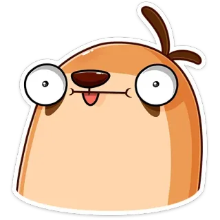 😝 dog, cartoon, cute, funny, animal, pet, character telegram sticker