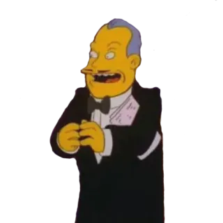 😋 Sideshow Bob The Simpsons Sideshow Bob, The Simpsons, cartoon, tuxedo, character telegram sticker
