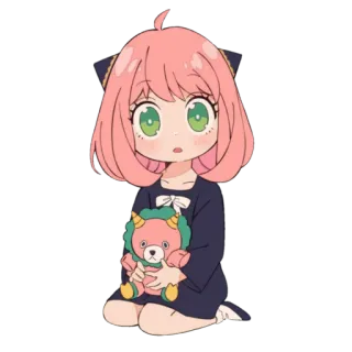 😦 Anya Spy x Family Anime, Cartoon, Charakter, Niedlich, Mädchen, Spy x Family, Anya telegram sticker