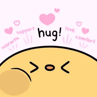 🍓 hug! hug, love, support, comfort, warmth, heart, cartoon telegram sticker
