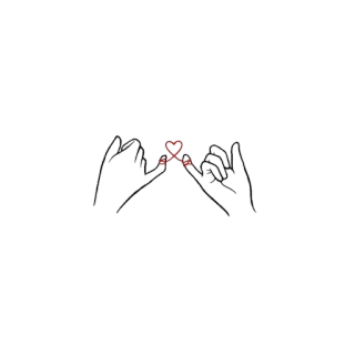 ❣️ promesa meñique, corazón, manos, amistad, amor, acuerdo telegram sticker