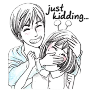 😁 Stop molesting Anime, Paar, Skizze, Romantik, Zuneigung, Belästigung telegram sticker