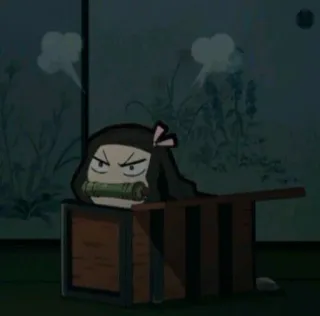 🍒 Nezuko Kamado Demon Slayer Anime, Ác quỷ, Cô gái, Tức giận telegram sticker