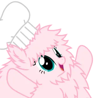 🤯 pony, baker, chef, pink, fluffy, cartoon telegram sticker