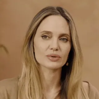 🤟 Angelina Jolie 女優, 有名人, 女性, ポートレート, ブロンドヘア, 顔 telegram sticker