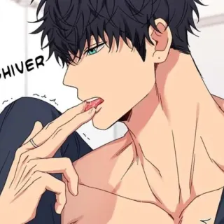 🌟 SHIVER Anime, Uomo, Arte, Personaggio, Romance telegram sticker