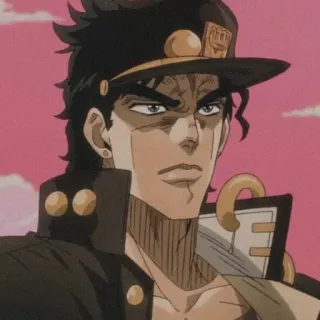 🐬 Jotaro Kujo JoJo's Bizarre Adventure アニメ, ジョジョ, 承太郎, ジョジョの奇妙な冒険, キャラクター telegram sticker