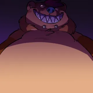 😡 Desenho animado, Antropomórfico, Urso, Monstro, Criatura, Animal telegram sticker