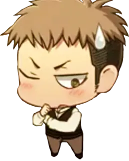 🤨 Jean Kirstein Attack on Titan Anime, Manga, Chibi, Fanart, Personaje, Ataque a los Titanes, Jean Kirstein whatsapp sticker