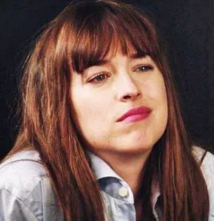 🤨 dakota johnson, aktris, wanita, potret, selebriti telegram sticker