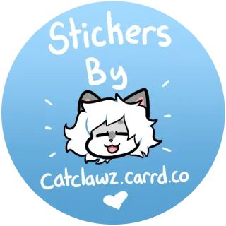 🐝 Stickers By catclawz.carrd.co adesivos, gato, fofo, desenho animado, website, arte telegram sticker