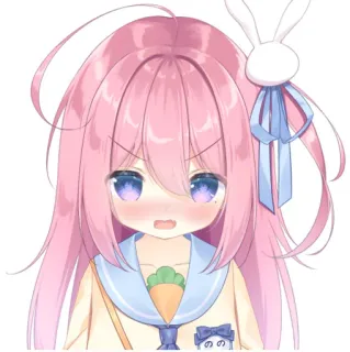 🤒 のの anime, chica, pelo rosa, linda, manga, kawaii whatsapp sticker