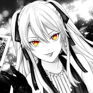 💛 Anime, Ragazza, Manga, Personaggio, Illustrazione telegram sticker