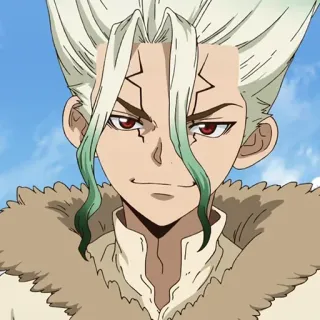 🔬 Senku Ishigami Dr. Stone Аниме, Ученый, Умный, Решительный, Интеллектуальный whatsapp sticker