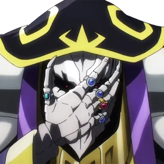 🤦‍♂ Ainz Ooal Gown Overlord Anime, Overlord, Ainz Ooal Gown, Scheletro, Fantasy telegram sticker