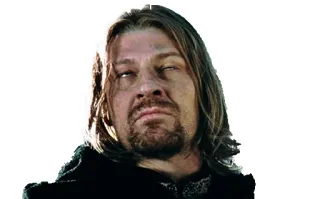 🙄 Boromir Lord of the Rings Boromir, Sean Bean, El Señor de los Anillos, ESDLA, Meme telegram sticker
