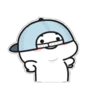 🤓 Desenho animado, Personagem, Fofo, Adesivo, Chapéu telegram sticker