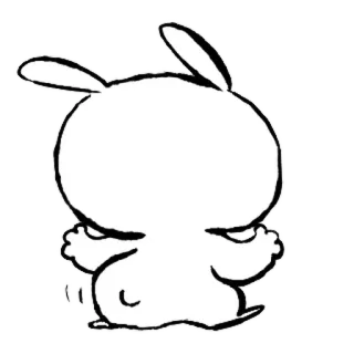 💞 conejo, dibujo animado, conejo, dedo medio, ofensivo, gesto, blanco whatsapp sticker