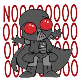 😩 Darth Vader Star Wars NOOOOOOOOO Darth Vader, Star Wars, Cartoon, Charakter, Sci-Fi, Bösewicht telegram sticker