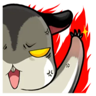 😡 햄스터, 화난, 만화, 동물, 귀여운 whatsapp sticker
