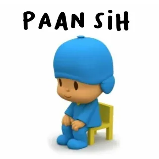 👀 Pocoyo PAAN SİH cartoon, child, sitting, character, pocoyo telegram sticker