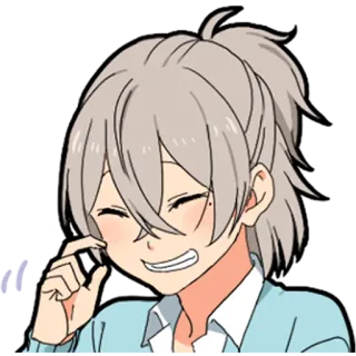 🙂 anime, dibujos animados, personaje, sonriendo, feliz, alegre telegram sticker