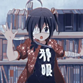 ✨ 邪眼 anime, character, japanese, eye patch telegram sticker