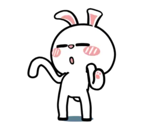 💃 conejo, animal, lindo, pegatina whatsapp sticker
