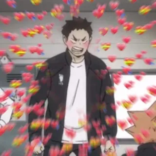 💓 anime, hearts, love, happy, character telegram sticker