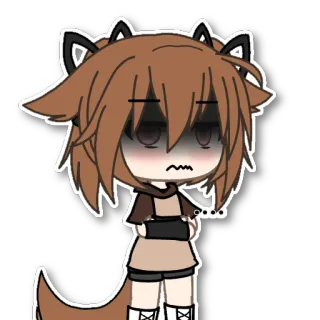 😖 ... Аниме, Грустный, Кошачьи ушки, Уставший telegram sticker