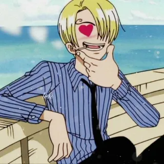 🌊 Sanji One Piece Anime, Herz, Ozean, Sanji, Manga telegram sticker