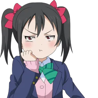 😤 Yazawa Nico Love Live! อนิเมะ, ไอดอลโรงเรียน, น่ารัก, ตัวละคร telegram sticker