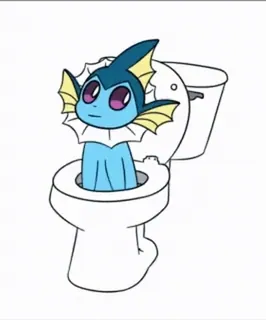 🙂 Vaporeon Pokemon whatsapp sticker
