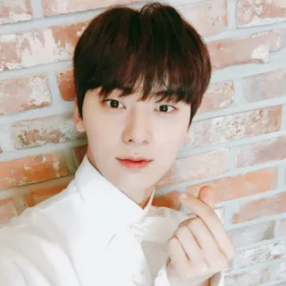 ☘ hombre, coreano, retrato, selfie, corazón con la mano, asiático telegram sticker
