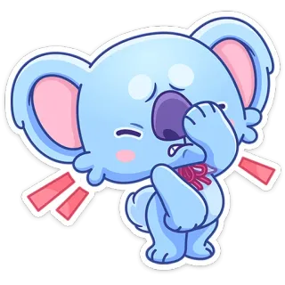 🤦‍♀️ コアラ, かわいい, 悲しい, 泣く, 漫画 telegram sticker