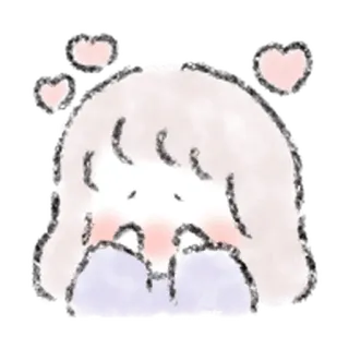 🧃 可爱, 爱心, 害羞, 卡哇伊, 脸红 whatsapp sticker