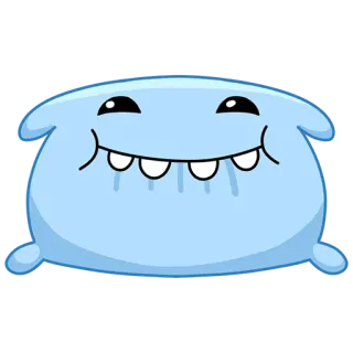 😊 bantal, imut, kartun, bahagia, tersenyum, ramah whatsapp sticker