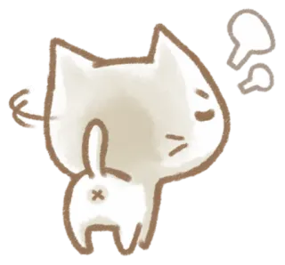 🙅 kucing, kartun, binatang, kasar, gestur, imut telegram sticker