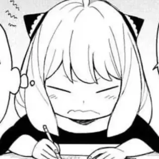 🥁 Anya 动漫, 卡通, 绘画, 漫画, 阿尼亚·福杰, 间谍过家家 whatsapp sticker