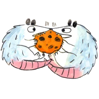 ❤‍🔥 opos, ciastko, zwierzęta, słodkie, kreskówka telegram sticker