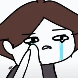 🦈 piangere, triste, lacrime, cartone animato, personaggio, emozione telegram sticker