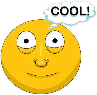 👍 COOL! emoji, cool, smiley, cartoon telegram sticker