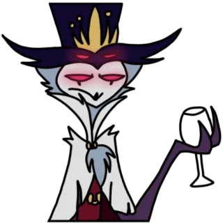 🤔 Stolas Helluva Boss animiert, figur, eule, wein telegram sticker