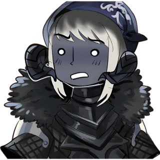 😬 캐릭터, 판타지, 갑옷, 표정, 인물 사진, 스티커 telegram sticker